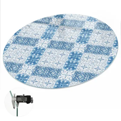 Produktbild von Glas Tischplatte fi70 cm – Tischauflage aus gehärtetem Glas – Glasplatte für Esstisch – Küchentischplatte aus Glas – Tischschutz Glas modern – Dekorative Glasplatte – Pflegeleichte Glastischplatte – Sicherheitsglas Tischplatte – Mosaikmuster