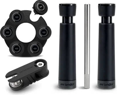 Immagine prodotto di Airtender Air & Vacuum Set (schwarz, 11-tlg. Set,  Wein frisch halten)