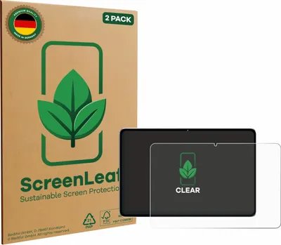 Produktbild von 2x ScreenLeaf Schutzfolie für Nubia Pad Pro nachhaltiger Displayschutz Display Schutz Folie Klar Transparent