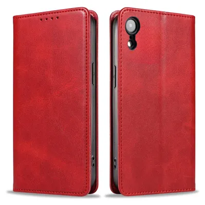 Produktbild von Handyhülle für Apple iPhone XR Kunstleder Flip Cover Hülle Handytasche Case Kartenfach Farbe: Rot
