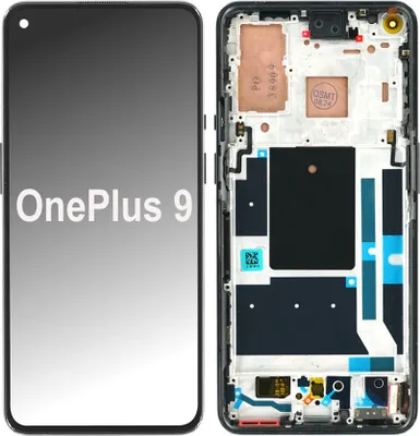 Produktbild von Kompatibel OnePlus 9 Display Touchscreen Bildschirm Rahmen Schwarz & Werkzeug