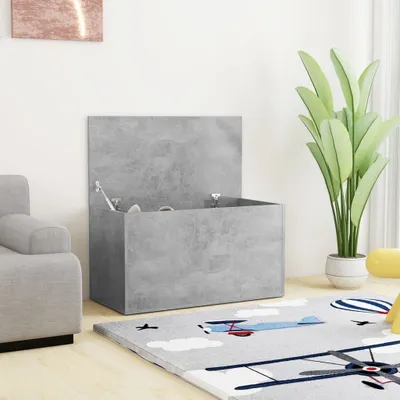 Produktbild von PUEAZU Aufbewahrungstruhe Betongrau 84x42x46 cm Holzwerkstoff - Sitztruhen &54708
