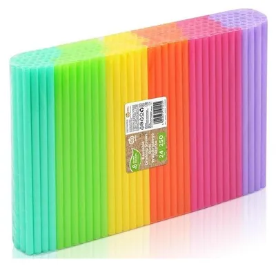 Produktbild von Wiederverwendbare Plastikstrohhalme Mix 250 Stück