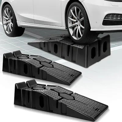 Produktbild von Ikodm 2 Stücke Auffahrrampe Rampe Verladerampe PKW  Laderampe Hebebühne Wagenheber Autorampe Fahrzeugrampe Auffahrhilfe