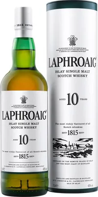 Produktbild von Laphroaig 10 Jahre Islay Single Malt Scotch Whisky in Geschenkpackung | 40 % vol | 0,7 l