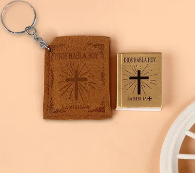 Produktbild von Christlicher Bibel-Anhänger mit spanischem Anhänger, Schlüsselanhänger, Tasche, Auto, hängender Schlüsselanhänger, Geburtstagsgeschenk
