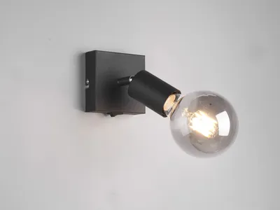 Produktbild von Wandstrahler Spot VANNES 1 flammig mit Schalter, Schwarz R80181732