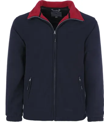 Produktbild von Blue Wave Herren Fleecejacke Knut mit Futter - Strickfleecejacke mit Stehkragen und Reißverschluss in Marine Blau Größe M