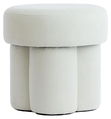 Immagine prodotto di Pouf compatto Light & Living CURTEA con rivestimento color crema – Ø42x43 cm