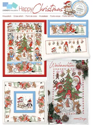 Zdjęcie produktu dla Wzór do haftu krzyżykowego Lindnera „Happy Christmas”, 167