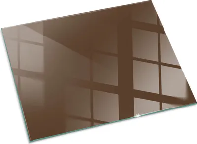Produktbild von Farbe Braun – Glasbodenplatte für – Kaminofen – Kaminplatte Glas – Schutzglas – Funkenschutzplatte –Glasbodenplatte Feuerfeste – Hitzeschutzplatte – Bodenschutz aus Glas – 80x60 cm