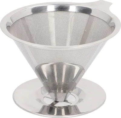 Obrázok produktu pre Pour Over Coffee Dripper 304 Nerezová oceľ Pomalé odkvapkávanie kávového filtra Opakovane použiteľné príslušenstvo kávovaru