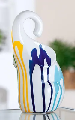 Imagen del producto de Gilde Figur, Elefant, Colori, Keramik, weiß, VE 1 Höhe: 26.00 cm Breite: 14.00 cm Tiefe: 12.50cm 33207