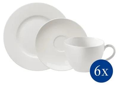 Immagine prodotto di Set da caffè Basic White, 18 pezzi. Dimensioni: 348 x 197 x 324 mm. Marca: vivo - Villeroy & Boch Group. Materiale: porcellana di alta qualità. Prodotto in Germania. Codice articolo: 1952777126. EAN: 4003686351479