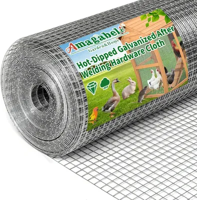 Kippendraht 0,5x25 m, 12,7 mm Maschen, 0,7 mm Draht, verzinkt