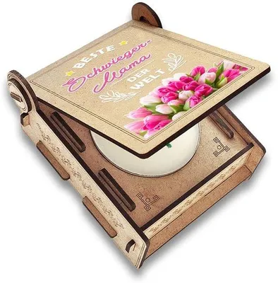 Produktbild von Spreuken-Kaars in Geschenkbox, Muttertag, Geschenkidee für Mütter, Muttertag-Sprüche, Geschenk für Frauen
