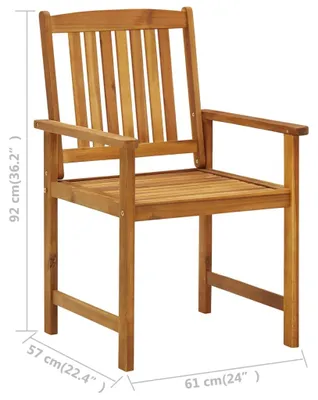 Zdjęcie produktu dla VidaXL 3061199, Taras, Obite siedzisko, Drewno akacjowe, Poliester, 610 mm, 570 mm