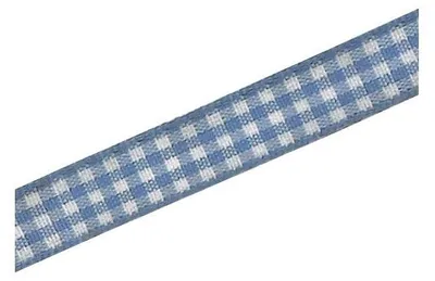 Baumwollband himmelblau quadratisches Rahmenmuster 10 mm x 25 m