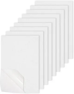 Image de Feuille de mousse autocollante souple, 9 pièces, blanche, pour le bricolage