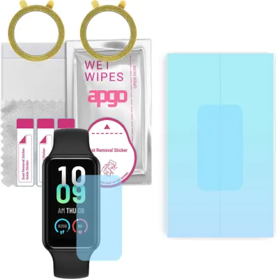 Produktbild von apgo 2 Stück HD HQ FLEX Schutzfolie kompatibel mit Amazfit Band 7 Smartwatch, Hydrogel Displayschutzfolie mit abgerundeten Rändern, Displayfolie zum gesamten Bildschirm