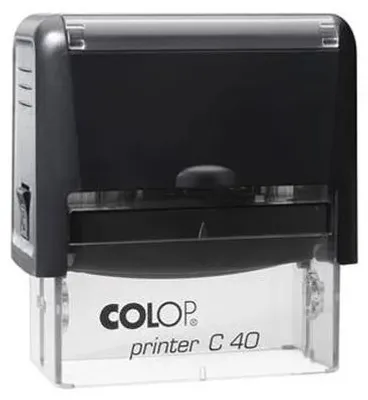 Pečiatka, COLOP "Printer C 40", s modrým náhradným vankúšom
