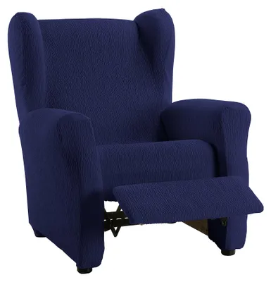 Relaxsesselbezug, Jacquard, marineblau, elastisch, 70-90 cm