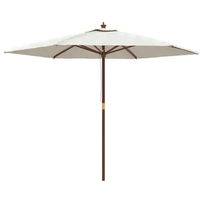 Immagine prodotto di vidaXL Ombrellone con palo in legno color sabbia 299x240 cm
