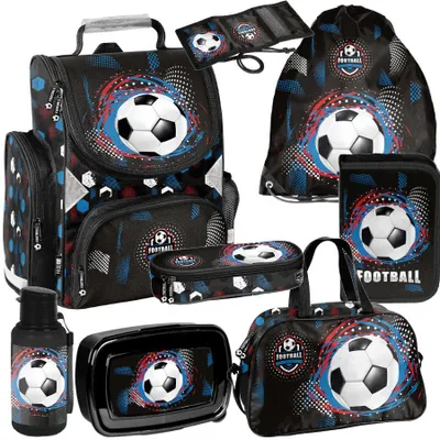 Produktbild von Mega Schulset XXL – FUSSBALL 8-teiliges Schulranzen-Set Für Jungen & Mädchen football BALL