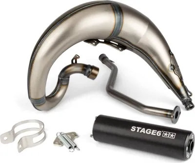 Immagine prodotto di Marmitta completa stage6 streetrace alta cnc nera per yamaha dt50