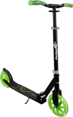 Image de muuwmi Aluminium Scooter - trottinette, 215 mm, ABEC 7, GS-approuvé, réglable en hauteur, roues lumineuses LED, effet glow