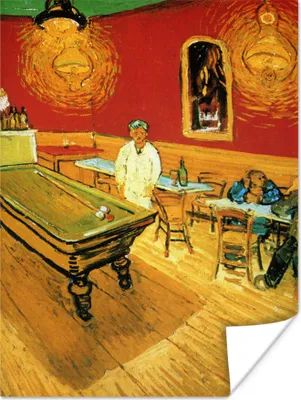 Produktbild von MuchoWow® Poster Das Nachtcafé - Vincent van Gogh 90x120 cm - Wohnzimmer