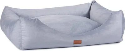 Image de Lit pour chien Oaza Velvet avec rebord, lit pour animaux, lit, lit au sol, coussin pour chien, canapé pour chien, lit pour chat, panier pour chien, canapé pour chien, L (80 x 60, bleu clair)