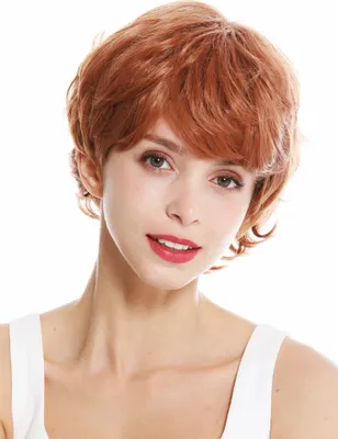 Produktbild von WIG ME UP Perücke kurz Pony Strähnen Rotbraun Blond YZF-41008-M30LTM27X