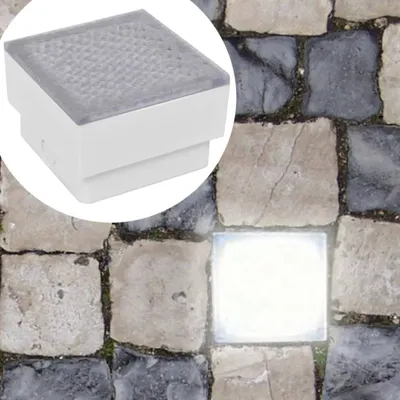 Zdjęcie produktu dla The Living Store Reflektory zewnętrzne LED do wbudowania w ziemię 12 szt. 100x100x68 mm