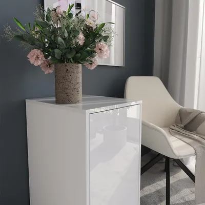 Produktbild von Vicco Kommode Sherry, 40.2 x 76.2 cm mit Containerdeckel, Weiß