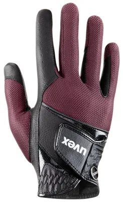 Productafbeelding van Uvex Sumair rijhandschoen, zwart bordeauxrood, absoluut zacht, aanpasbaar, flexibel, ademend. Handschoenmaat: 7.5