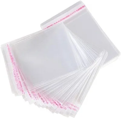Image de Sachets transparents 7 x 10 cm, 200 pièces avec bande adhésive