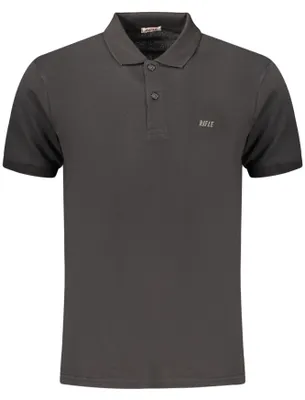 Produktbild von Stilvolles Kurzarm-Poloshirt für Herren in Schwarz mit Druck-Design