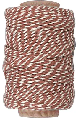 Produktbild von Baumwollschnur, Dicke 1,1 mm, Braun/Weiß, 50 m/ 1 Rolle [HOB-50347]