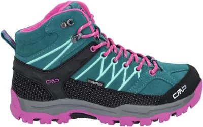 A single hiking boot is shown against a white background.