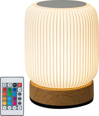 Zdjęcie produktu dla Dotykowa lampka nocna z drewna Lampa stołowa Pat Lampka nocna do sypialni Oświetlenie otoczenia z wbudowanym akumulatorem Przenośna lampa
