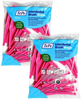 Produktbild von 2x TePe Angle Interdentalbürsten pink 0,4 mm - 2x  25 Stück