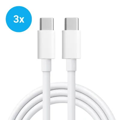 Produktbild von 3x USB-C Ladekabel 2m – USB-C auf USB-C 20W Schnell-Ladekabel – Lade- & Datenkabel für iPhone 15 bis 17 Pro Max, Samsung, Huawei & mehr