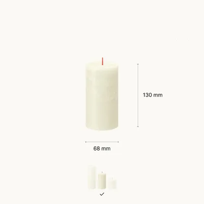 Image de Bolsius - Bougie Rustique - Fuchsia - 13 cm - Lot de 4 – Bougies décoratives – Sans parfum