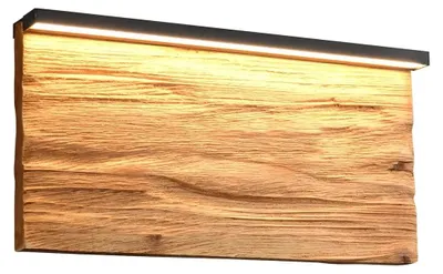 Obrázok produktu pre Nástenné svietidlo LED, drevo, vypínač-stmievač, W 30 cm