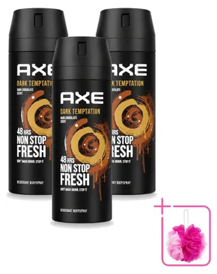 Zdjęcie produktu dla 3 sztuki dezodorantu w sprayu Axe Dark Temptation, 150 ml - zestaw ekonomiczny