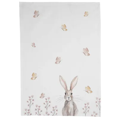 Produktbild von Geschirrtuch 50x70 cm Weiß-Braun Baumwollhase