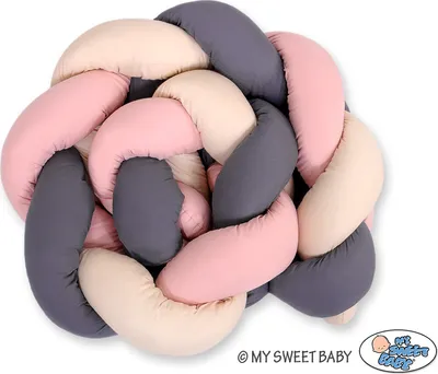 Produktbild von Flätat Schutzpolster für Babybett Beige Knot Pillow 180 cm