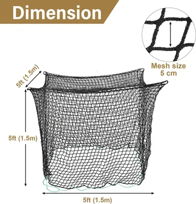 Produktbild von Heunetz - Rundballennetz 1,5 x 1,5 m - Robustes Slowfeeding - Maschenweite 5 cm - Für Pferde Rinder Schafe