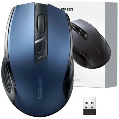 Produktbild von Ugreen Mu006 Drahtlose optische Maus Usb 2.4Ghz / Bluetooth 5.0 4000 Dpi - Blau